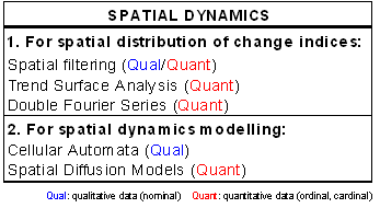 Examples of spatial dynamics analysis methods